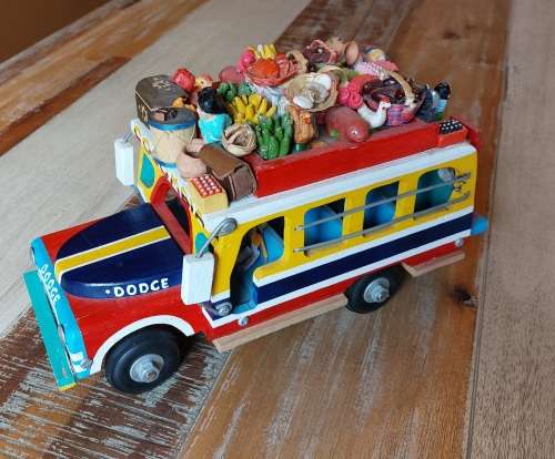 Handmade Dodge made of wood and other materials - LOTS of detail added